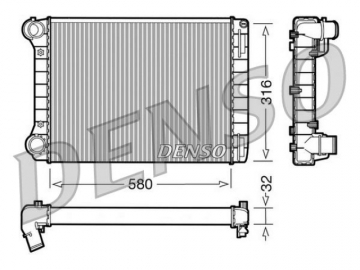 Радиатор двигателя DRM09101 (Denso)