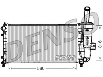 Радіатор двигуна DRM09102 (Denso)
