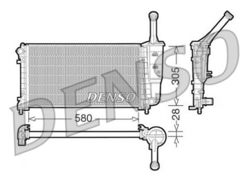 Радиатор двигателя DRM09106 (Denso)