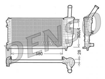 Радиатор двигателя DRM09108 (Denso)