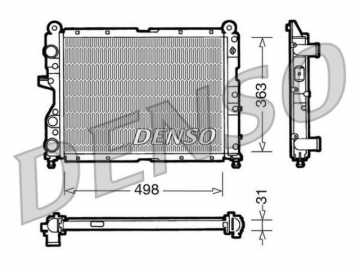 Радіатор двигуна DRM09131 (Denso)