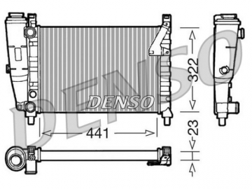 Радіатор двигуна DRM09143 (Denso)