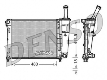 Радіатор двигуна DRM09161 (Denso)