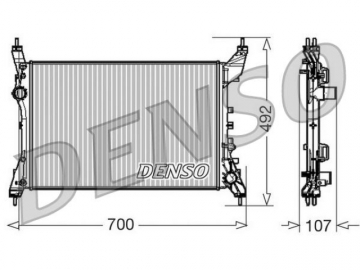 Радиатор двигателя DRM09170 (Denso)