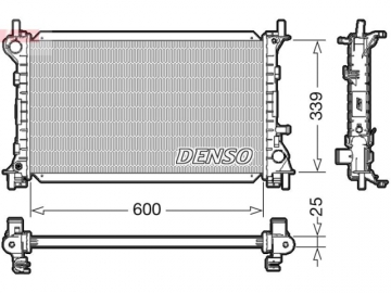 Радиатор двигателя DRM10003 (Denso)