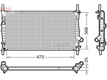 Радиатор двигателя DRM10004 (Denso)