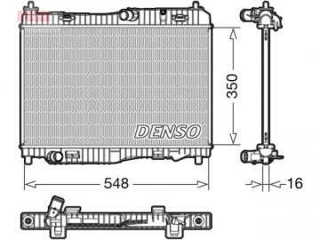 Радиатор двигателя DRM10006 (Denso)
