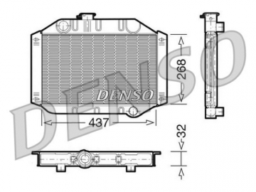 Радіатор двигуна DRM10010 (Denso)