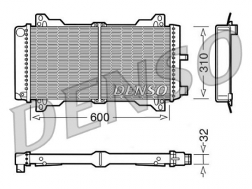 Радіатор двигуна DRM10014 (Denso)