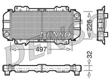 Радиатор двигателя DRM10015 (Denso)