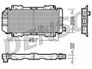 Радиатор двигателя DRM10017 (Denso)