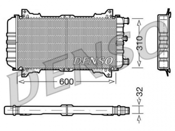 Радиатор двигателя DRM10018 (Denso)