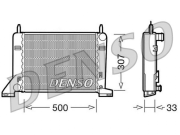 Радиатор двигателя DRM10022 (Denso)