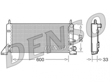 Радиатор двигателя DRM10023 (Denso)