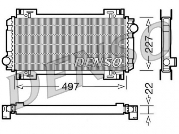 Радиатор двигателя DRM10032 (Denso)