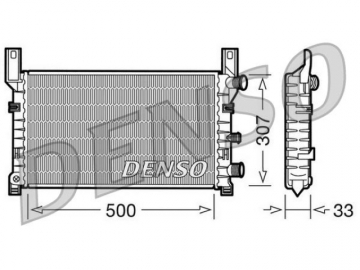 Радиатор двигателя DRM10035 (Denso)