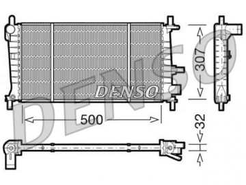 Радіатор двигуна DRM10041 (Denso)