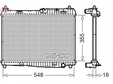 Радиатор двигателя DRM10043 (Denso)