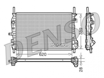 Радиатор двигателя DRM10073 (Denso)