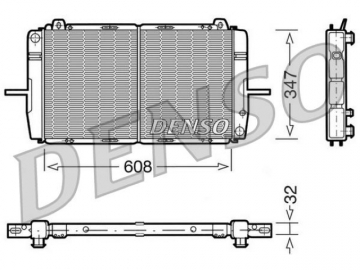 Радиатор двигателя DRM10080 (Denso)