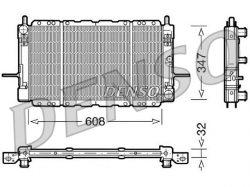 Радиатор двигателя DRM10085 (Denso)