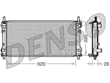 Радіатор двигуна DRM10102 (Denso)