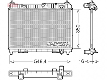 Радіатор двигуна DRM10113 (Denso)