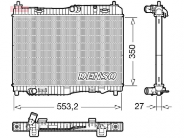Радиатор двигателя DRM10116 (Denso)