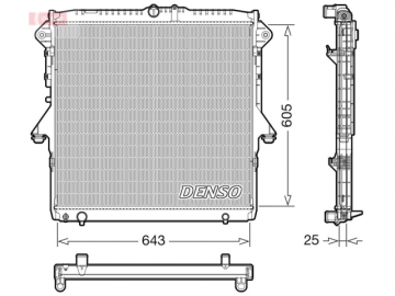 Радиатор двигателя DRM10119 (Denso)