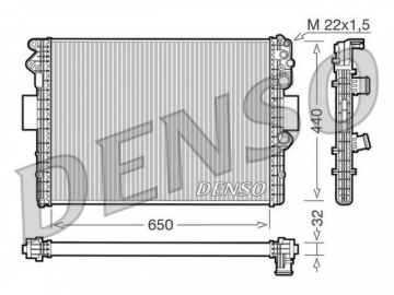 Радіатор двигуна DRM12001 (Denso)