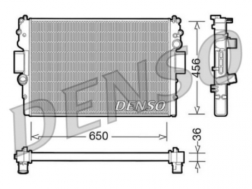 Радіатор двигуна DRM12007 (Denso)