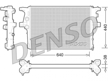 Радіатор двигуна DRM12008 (Denso)