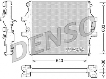 Радіатор двигуна DRM12009 (Denso)