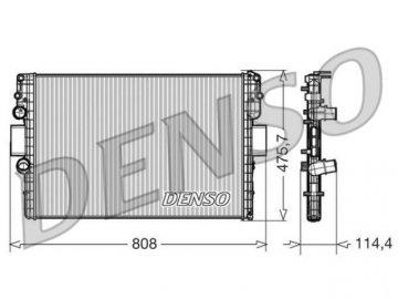 Радіатор двигуна DRM12010 (Denso)