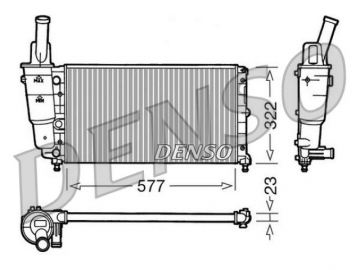 Радіатор двигуна DRM13004 (Denso)
