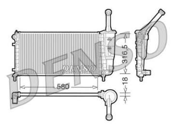 Engine Radiator DRM13011 (Denso)