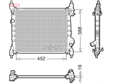 Радиатор двигателя DRM15014 (Denso)