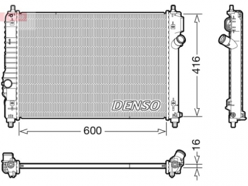 Радиатор двигателя DRM15015 (Denso)
