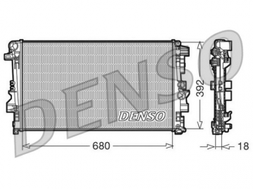 Радиатор двигателя DRM17012 (Denso)