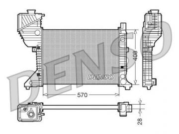 Радиатор двигателя DRM17016 (Denso)