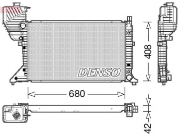 Радіатор двигуна DRM17019 (Denso)