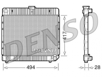Радиатор двигателя DRM17020 (Denso)