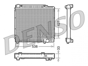 Радиатор двигателя DRM17022 (Denso)