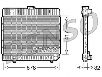 Радиатор двигателя DRM17024 (Denso)