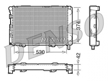 Радиатор двигателя DRM17025 (Denso)