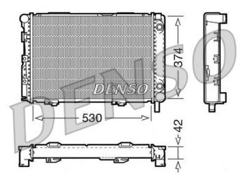 Радиатор двигателя DRM17026 (Denso)