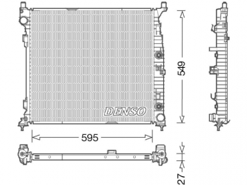 Радиатор двигателя DRM17055 (Denso)
