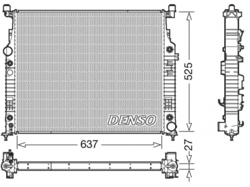 Радиатор двигателя DRM17056 (Denso)