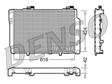 Радиатор двигателя DRM17072 (Denso)