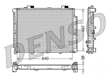 Радиатор двигателя DRM17085 (Denso)